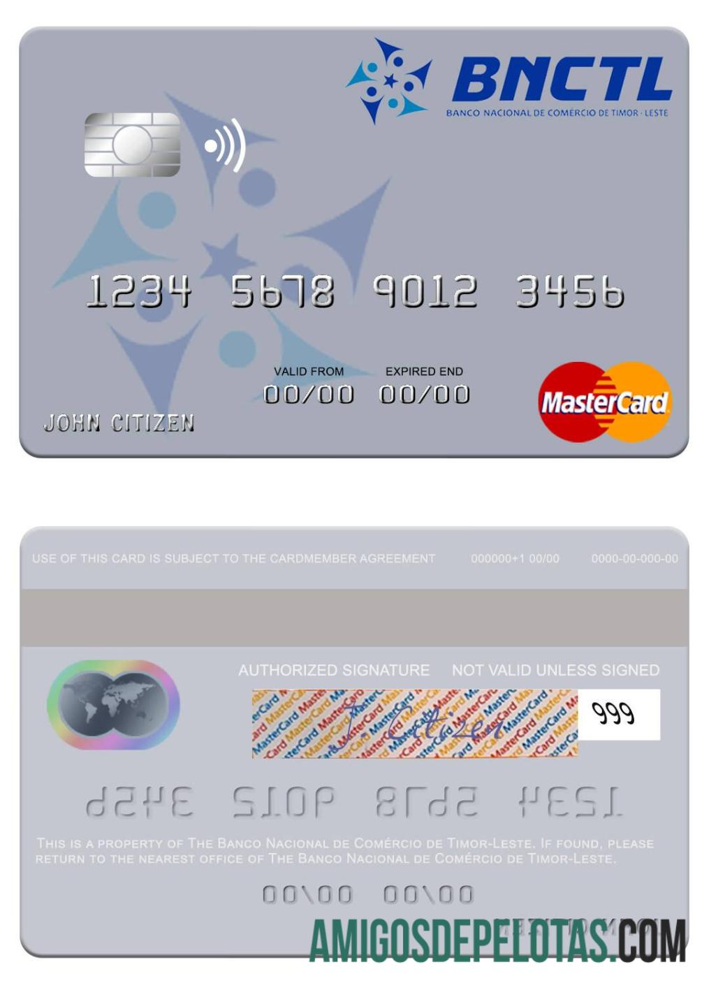 Timor Leste Banco Nacional De Comércio De Timor Leste Mastercard baixar para verificação